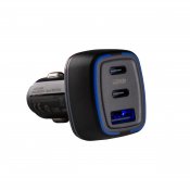 USB-snabbladdare cigg-plugg (3 portar) | 12-24V/78W