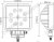 Kvadratisk arbetsbelysning i LED - 27W | 9-32V