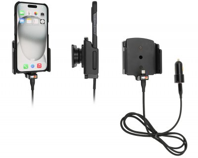 Mobilhållare till iPhone 16/17/18 inkl. Pro/e - Bredd: 70-83 mm, Tjocklek: 6-10 mm