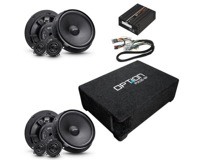 Högtalarpaket till Volkswagen Golf från 2013-2021 | Högtalarpaket fram & bak, DSP Ljudprocessor, Slutsteg & Subwoofer (PULSE-8P)