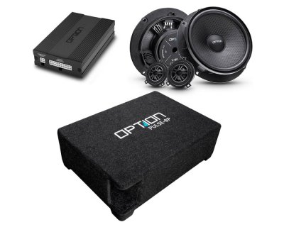 Högtalarpaket till Volkswagen Crafter från 2017- | Ljudpaket fram, DSP Ljudprocessor, Slutsteg & Subwoofer (PULSE-8P)