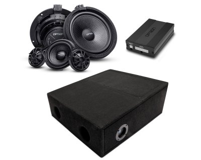 Högtalarpaket till Volkswagen Crafter från 2006-2016 | Ljudpaket fram, DSP Ljudprocessor & Subwoofer (ROCK-2)