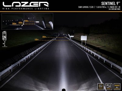Lazer Sentinel 9-extraljus i vitt utförande