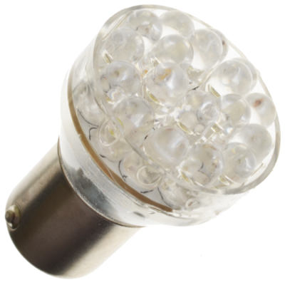 Diodlampa BA15 12V vit 24 dioder