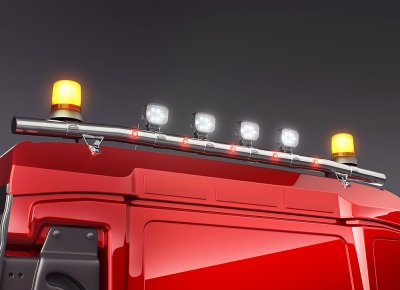 Arbetsbelysningsbåge i Rostfritt stål till MAN TGX/TGS