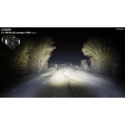 Orion+ LED-extraljus | 100W | Valbart positionsljus i vitt/orange