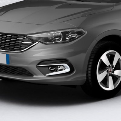 Dimljusringar i kromad ABS-plast till Fiat Tipo Sedan 2015-