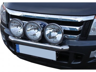 Extraljusfäste i Rostfritt stål för 3 extraljus till Ford Ranger från 2012-2015