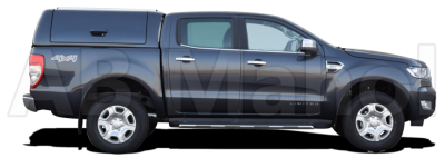 Force Pro flakkåpa med öppningsbara sidoluckor till Ford Ranger Super Cab 2012-