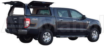 Force Pro flakkåpa med öppningsbara sidoluckor till Ford Ranger Double Cab 2012-