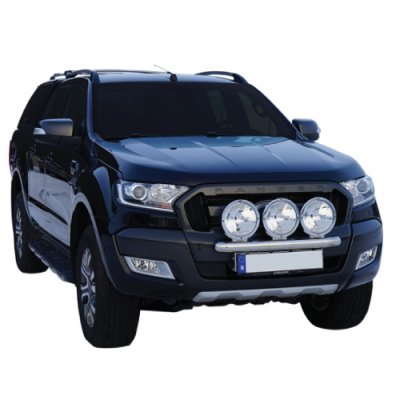 Extraljusfäste i Rostfritt stål för 3 extraljus till Ford Ranger från 2016-2019