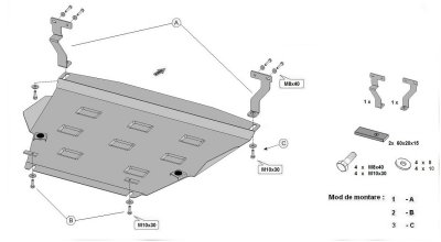 Hasplåt för Ford Ecosport från 2014-