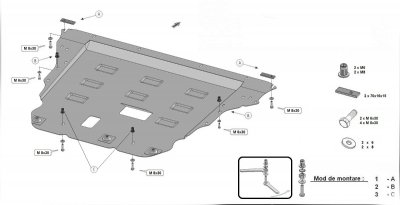 Sprängskiss för hasplåt Ford Kuga 2020-
