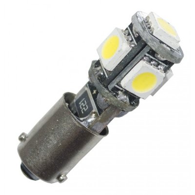 Diodlampa 12V 5xSMD Canbus xenonvit BAX9s