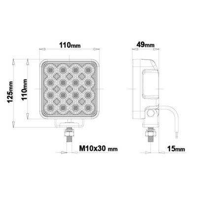 LEDSON Luna SQ64 | LED-arbetsbelysning 64W