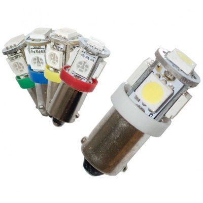 Diodlampa 12V 5xSMD BA9s