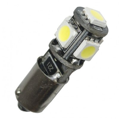 Diodlampa 12V 5xSMD Canbus BA9s