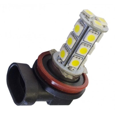Ledlampa 12V 18xSMD Vit H11