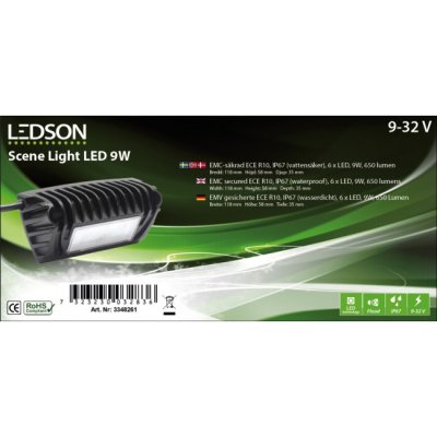 LEDSON Scene Light - LED Arbetsbelysning - 9W, Floodljusbild