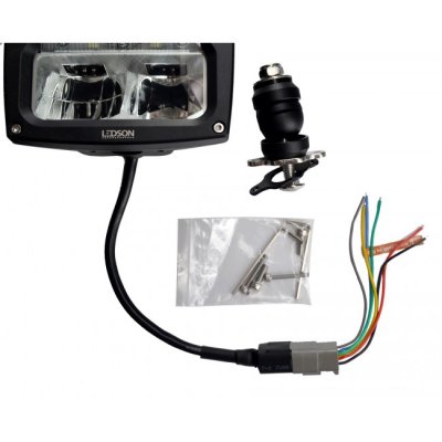 LEDSON Plogljus i LED med hel-, halv-, positionsljus & blinkers | 80W | Glas med uppvärmning!