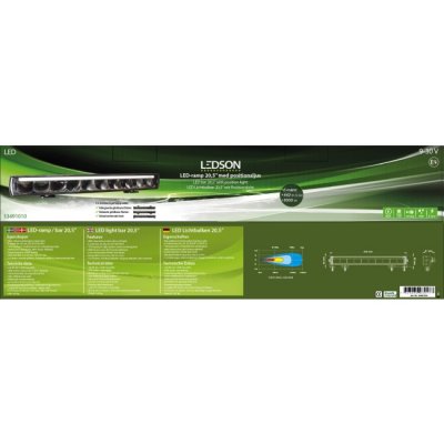 LEDSON Titan LED-ramp - 516 mm (20,5"), 100W, 10-30V | Med positionsljus