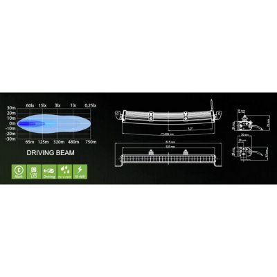 LEDSON Apollo C LED-ramp - 535 mm (21,5"), 105W, 10-30V