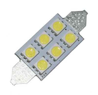 Spollampa 6xSMD 42mm
