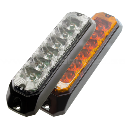 Blixtljus med 4/6 blixthuvuden i Orange | 9-36V | ECE R65