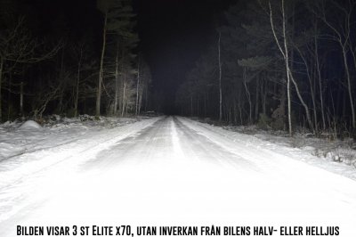 LED-extraljus Elite X70 - 170 mm, 70 W, 11000 lm, 9-32 V