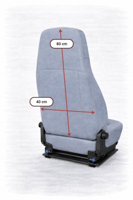 Dimensions of your seat, rear side