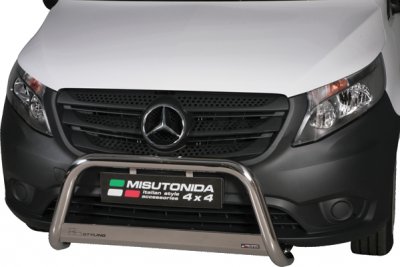 Låg frontbåge i Rostfritt stål till Mercedes-Benz Vito 2014-