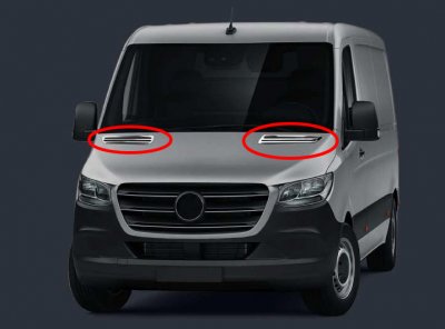 Luftintagsdetaljer Sprinter (Mercedes) 2018-