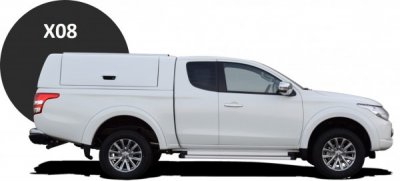Force Pro flakkåpa med öppningsbara sidoluckor till Fiat Fullback (Club Cab) från 2016-