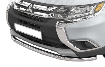 Frontrör Single i Rostfritt stål till Mitsubishi Outlander 2016-