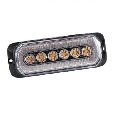 LED-blixtljus med Halo-ring i Vitt, Rött och Orange | ECE R65/R10/R91 | 12-24V