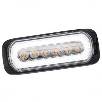 LED-blixtljus med Halo-ring i Vitt, Rött och Orange | ECE R65/R10/R91 | 12-24V