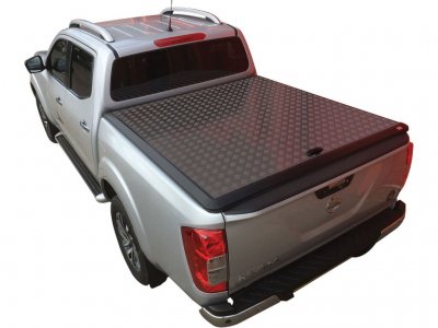 Flaklock svart Aluminium Basic till Nissan Navara Double Cab 2015-