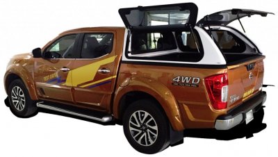 Flakkåpa med öppningsbara rutor till Nissan Navara (Dubbelhytt) från 2015-