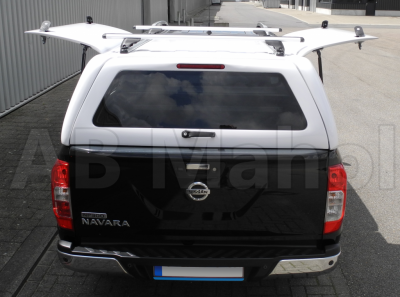 Force Pro flakkåpa med öppningsbara sidoluckor till Nissan Navara (Dubbelhytt) från 2015-