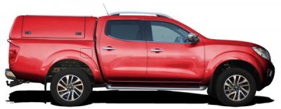 Force Pro flakkåpa med öppningsbara sidoluckor till Nissan Navara (Dubbelhytt) från 2015-