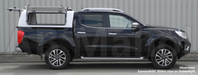 Force Pro flakkåpa med öppningsbara sidoluckor till Nissan Navara (1,5 hytt) från 2015-