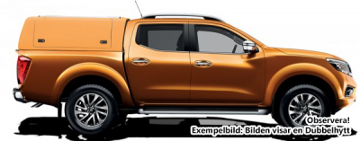 Force Pro flakkåpa med öppningsbara sidoluckor till Nissan Navara (1,5 hytt) från 2015-