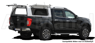 Force Pro flakkåpa med öppningsbara sidoluckor till Nissan Navara (1,5 hytt) från 2015-