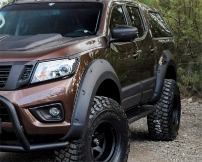 Skärmbreddare till Nissan Navara från 2016-2021 | Cutouts utan nitar som breddar +45 mm