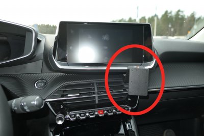 Mobilhållare Peugeot 208 från 2020-