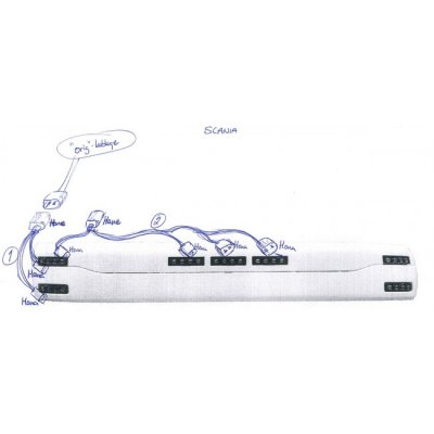 Förgreningskablage för Optoline positionsljus