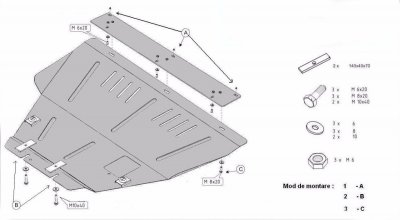Monteringsanvisning till Hasplåt för Peugeot Partner (5705-1300)