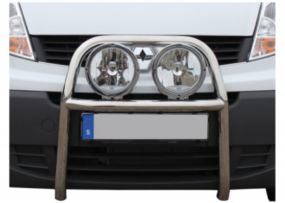 Frontbåge i Rostfritt stål för 2 extraljus till Opel Vivaro 2002-2014
