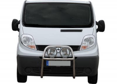 Frontbåge i Rostfritt stål för 2 extraljus till Opel Vivaro 2002-2014
