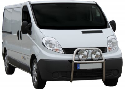 Frontbåge i Rostfritt stål för 2 extraljus till Renault Trafic 2002-2014